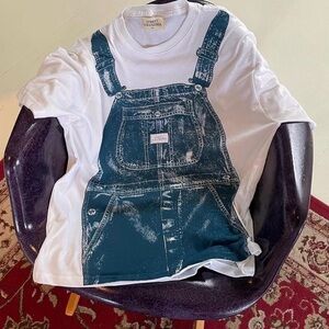 STREET GRANDMA Overalls Tee - Blue, Size 2